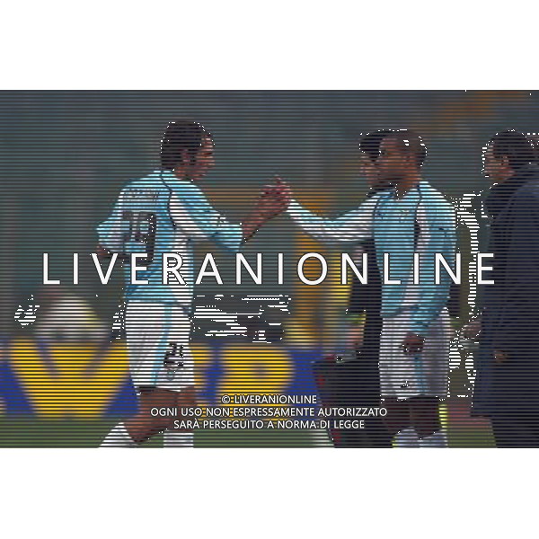 Roma 13/01/2005 Lazio-Cagliari Tim Cup 2004/2005 Nella foto: Sostituzione di Bazzani Fabio.* Ph Gianni Nucci/Aldo Liverani
