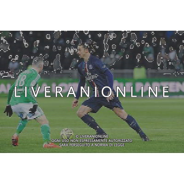 Zlatan IBRAHIMOVIC - 25.01.2015 - Saint Etienne / PSG - 22eme journee de Ligue1 Photo : Jean Paul Thomas / Icon Sport /Agenzia Aldo Liverani sas - ITALY ONLY - EDITORIAL USE ONLY