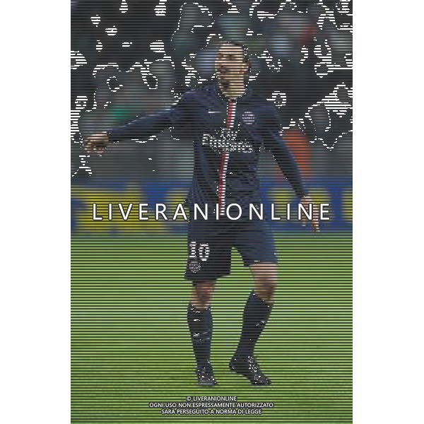 Zlatan IBRAHIMOVIC - 25.01.2015 - Saint Etienne / PSG - 22eme journee de Ligue1 Photo : Jean Paul Thomas / Icon Sport /Agenzia Aldo Liverani sas - ITALY ONLY - EDITORIAL USE ONLY