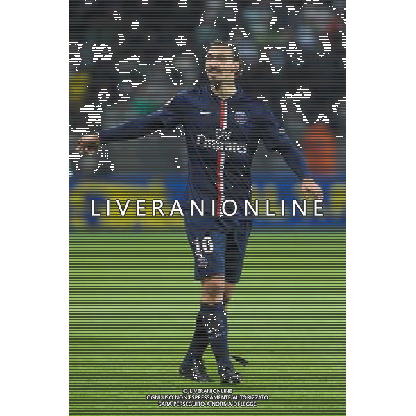 Zlatan IBRAHIMOVIC - 25.01.2015 - Saint Etienne / PSG - 22eme journee de Ligue1 Photo : Jean Paul Thomas / Icon Sport /Agenzia Aldo Liverani sas - ITALY ONLY - EDITORIAL USE ONLY