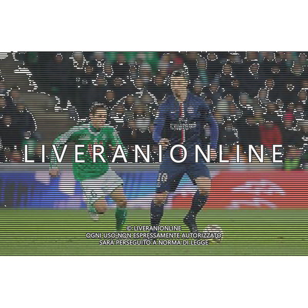 Zlatan IBRAHIMOVIC - 25.01.2015 - Saint Etienne / PSG - 22eme journee de Ligue1 Photo : Jean Paul Thomas / Icon Sport /Agenzia Aldo Liverani sas - ITALY ONLY - EDITORIAL USE ONLY
