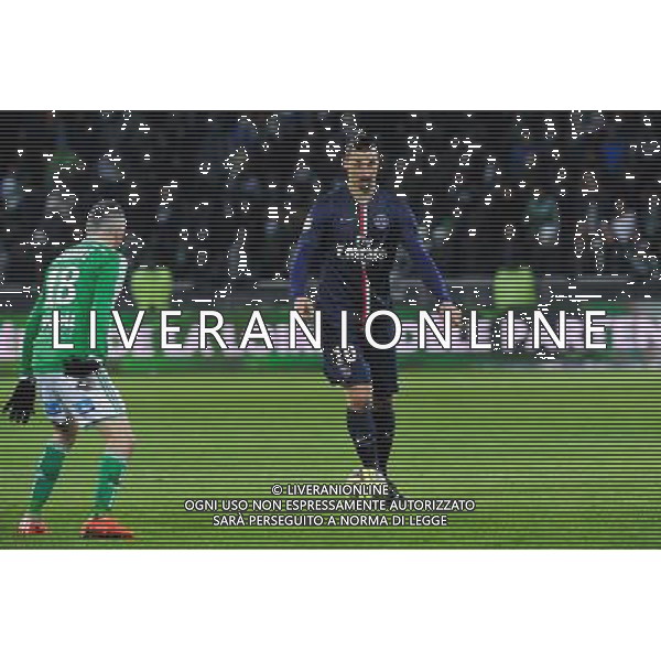 Zlatan IBRAHIMOVIC - 25.01.2015 - Saint Etienne / PSG - 22eme journee de Ligue1 Photo : Jean Paul Thomas / Icon Sport /Agenzia Aldo Liverani sas - ITALY ONLY - EDITORIAL USE ONLY