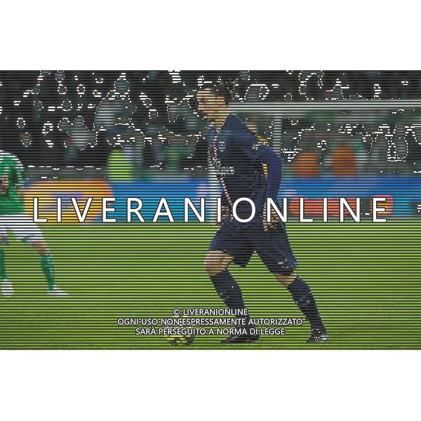 Zlatan IBRAHIMOVIC - 25.01.2015 - Saint Etienne / PSG - 22eme journee de Ligue1 Photo : Jean Paul Thomas / Icon Sport /Agenzia Aldo Liverani sas - ITALY ONLY - EDITORIAL USE ONLY
