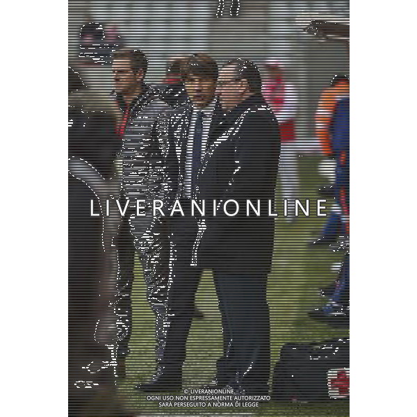 Jean Pierre CAILLOT / Jean Luc VASSEUR - 25.01.2015 - Reims / Lens - 22eme journee de Ligue1 Photo : Dave Winter / Icon Sport *** Local Caption *** /Agenzia Aldo Liverani sas - ITALY ONLY - EDITORIAL USE ONLY *** Local Caption *** /Agenzia Aldo Liverani sas - ITALY ONLY - EDITORIAL USE ONLY