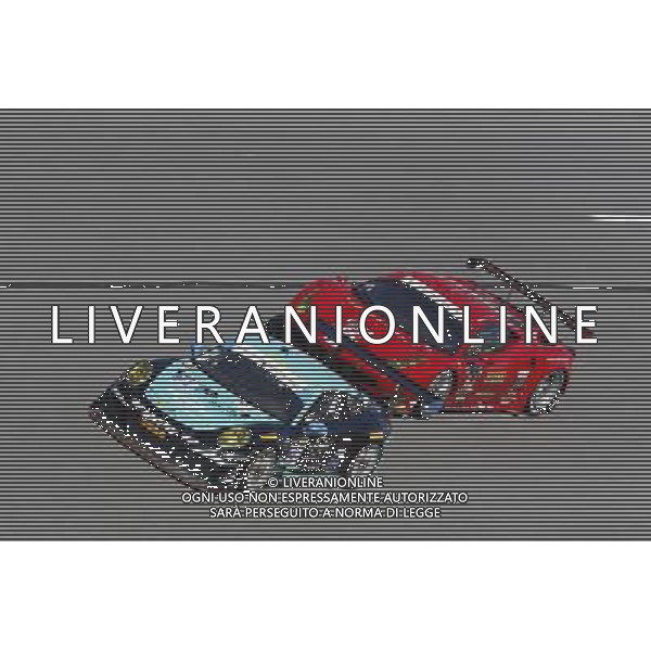 Klaus Bachler (AUT) Christopher Zoechling (AUT) Christian Engelhart (GER) Lance Willsey (USA) Rolf Ineichen (SUI) Konrad Motorsport Porsche 911 GT America and Pierre Kaffer (GER) Davide Rigon (ITA) Giancarlo Fisichella (ITA) Olivier Beretta (MON) Risi Competizione Ferrari F458 Italia 24.01.2015. Rolex 24, Saturday, Race, Daytona, USA. - www.xpbimages.com, EMail: requests@xpbimages.com - copy of publication required for printed pictures. Every used picture is fee-liable. © Copyright: Trienitz / XPB Images AG ALDO LIVERANI SAS ONLY ITALY