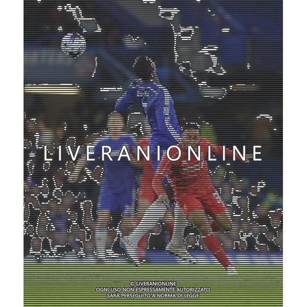 Liverpool\'s Raheem Sterling battles with Chelsea\'s Kurt Zouma Photographer Ashley Western /CameraSport Football - Capital One Cup Semi Final Second Leg - Chelsea v Liverpool - Tuesday 27th January 2015 - Stamford Bridge - London © CameraSport - 43 Linden Ave. Countesthorpe. Leicester. England. LE8 5PG - Tel: +44 (0) 116 277 4147 - admin@camerasport.com - www.camerasport.com /Agenzia Aldo Liverani sas - ITALY ONLY - EDITORIAL USE ONLY