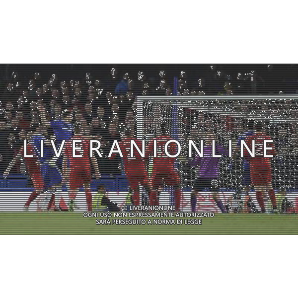 Chelsea\'s Branislav Ivanovic scores the opening goal Photographer Ashley Western /CameraSport Football - Capital One Cup Semi Final Second Leg - Chelsea v Liverpool - Tuesday 27th January 2015 - Stamford Bridge - London © CameraSport - 43 Linden Ave. Countesthorpe. Leicester. England. LE8 5PG - Tel: +44 (0) 116 277 4147 - admin@camerasport.com - www.camerasport.com AG ALDO LIVERANI SAS ONLY ITALY