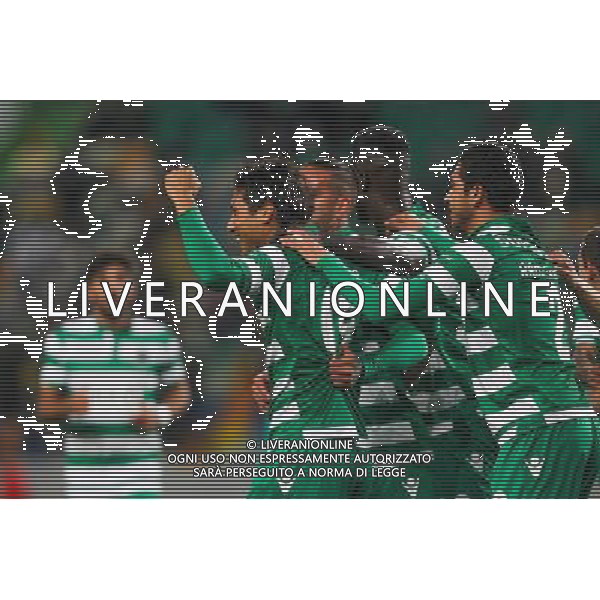 Joie Junya Tanaka / groupe Sporting - 28.01.2015 - Sporting / Vitoria Setubal -Coupe de la ligue- Portugal- Photo : Carlos Rodrigues / Icon Sport AG ALDO LIVERANI SAS ONLY ITALY