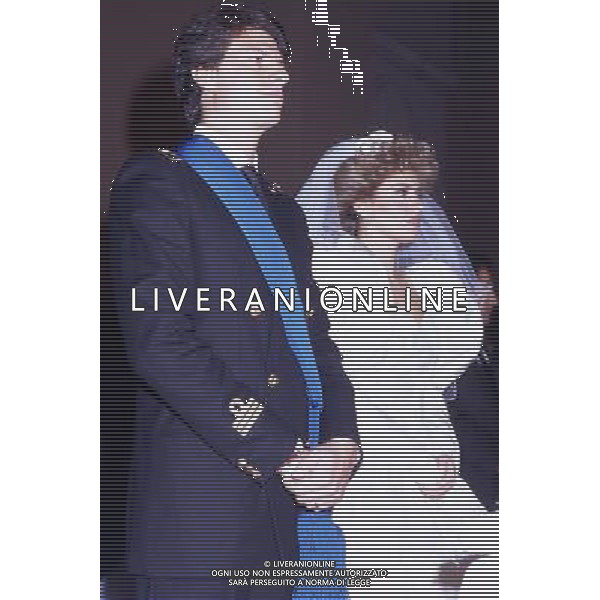 RETROSPETTIVA ALESSANDRA MUSSOLINI NELLA FOTO ALESSANDRA MUSSOLINI IL GIORNO DEL SUO MATRIMONIO CON MAURO FLORIANI AG ALDO LIVERANI SAS