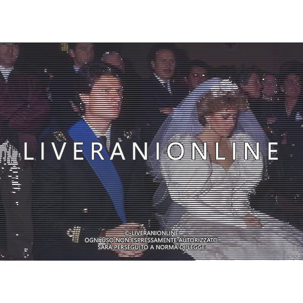 RETROSPETTIVA ALESSANDRA MUSSOLINI NELLA FOTO ALESSANDRA MUSSOLINI IL GIORNO DEL SUO MATRIMONIO CON MAURO FLORIANI AG ALDO LIVERANI SAS