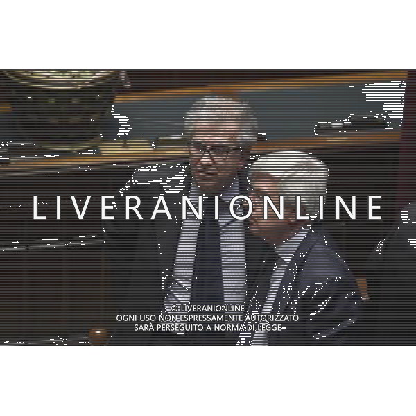 Roma - 30/01/2014 - Camera dei deputati - Seduta comune per Elezione Presidente della Repubblica - nella foto: Paolo Romani e Luigi Zanda /Ph. Fabrizio Corradetti - Ag. Aldo Liverani sas