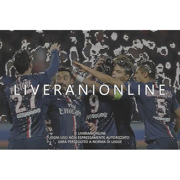 Ezequiel LAVEZZI / Thiago SILVA / Javier PASTORE - 30.01.2015 - PSG / Rennes - 23eme journee de Ligue 1 Photo : Andre Ferreira / Icon Sport AG ALDO LIVERANI SAS ONLY ITALY