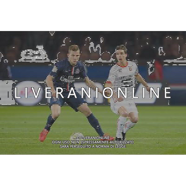 Lucas Digne / Vincent Pajot - 30.01.2015 - PSG / Rennes - 23eme journee de Ligue 1 Photo : Andre Ferreira / Icon Sport AG ALDO LIVERANI SAS ONLY ITALY