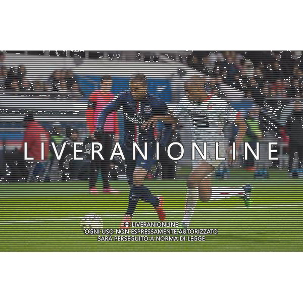 Lucas Moura / Gelson Fernandes - 30.01.2015 - PSG / Rennes - 23eme journee de Ligue 1 Photo : Andre Ferreira / Icon Sport AG ALDO LIVERANI SAS ONLY ITALY