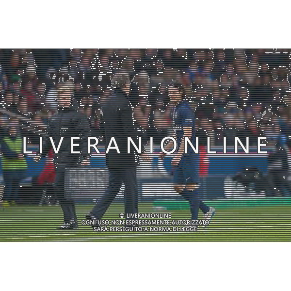 Laurent Blanc / Edinson Cavani - 30.01.2015 - PSG / Rennes - 23eme journee de Ligue 1 Photo : Andre Ferreira / Icon Sport AG ALDO LIVERANI SAS ONLY ITALY