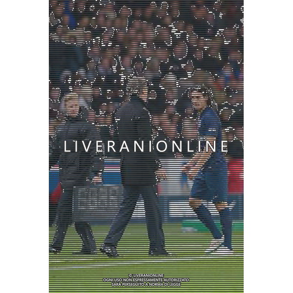 Laurent Blanc / Edinson Cavani - 30.01.2015 - PSG / Rennes - 23eme journee de Ligue 1 Photo : Andre Ferreira / Icon Sport AG ALDO LIVERANI SAS ONLY ITALY