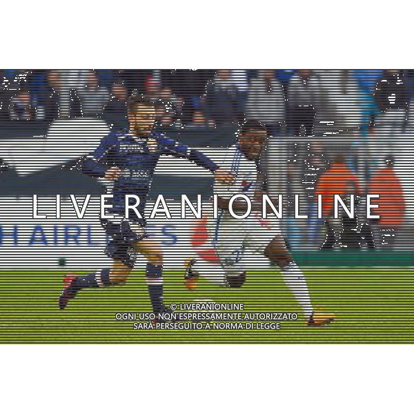 Nicolas BENEZET / Brice DJA DJEDJE - 31.01.2015 - Marseille / Evian Thonon - 23eme journee de Ligue 1 - Photo : Gaston Petrelli / Icon Sport /Agenzia Aldo Liverani sas - ITALY ONLY - EDITORIAL USE ONLY