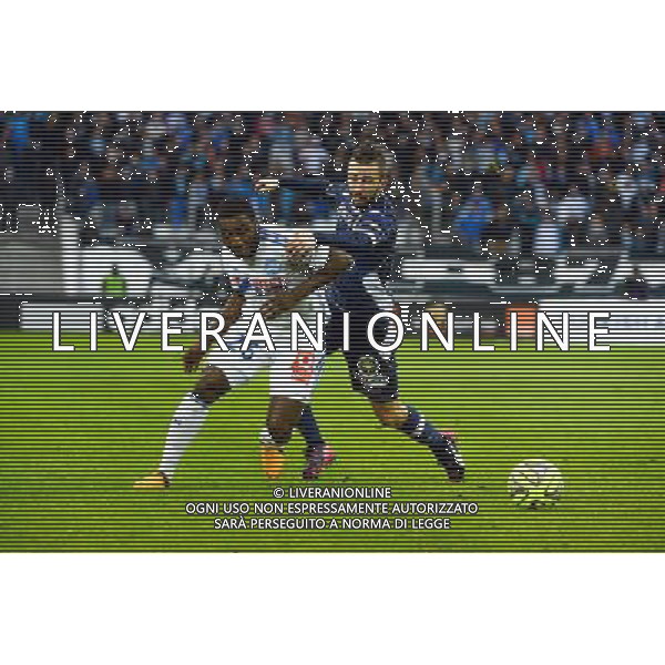 Brice DJA DJEDJE / David RAMIREZ - 31.01.2015 - Marseille / Evian Thonon - 23eme journee de Ligue 1 - Photo : Gaston Petrelli / Icon Sport /Agenzia Aldo Liverani sas - ITALY ONLY - EDITORIAL USE ONLY