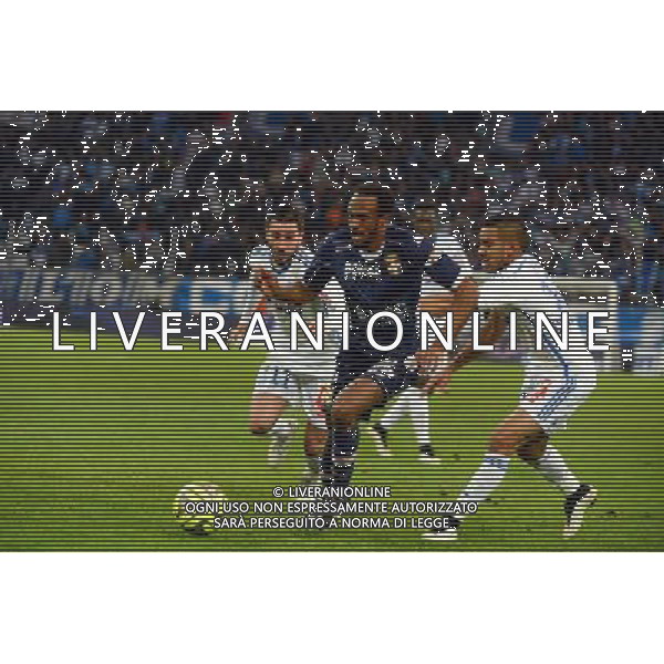 Dimitri PAYET / Kassim ABDALLAH - 31.01.2015 - Marseille / Evian Thonon - 23eme journee de Ligue 1 - Photo : Gaston Petrelli / Icon Sport /Agenzia Aldo Liverani sas - ITALY ONLY - EDITORIAL USE ONLY