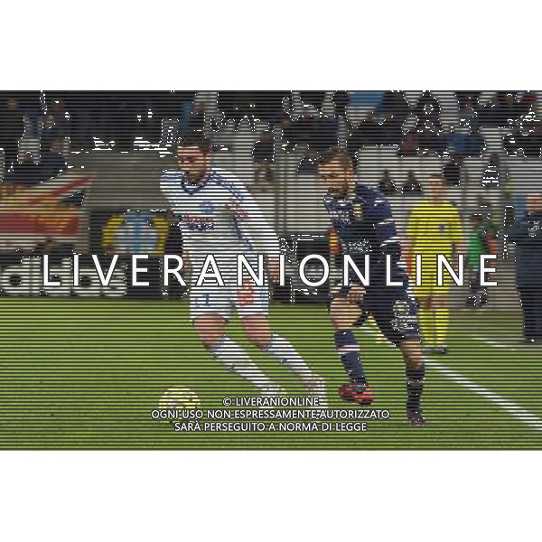 Romain ALESSANDRINI / Nicolas BENEZET - 31.01.2015 - Marseille / Evian Thonon - 23eme journee de Ligue 1 - Photo : Gaston Petrelli / Icon Sport /Agenzia Aldo Liverani sas - ITALY ONLY - EDITORIAL USE ONLY