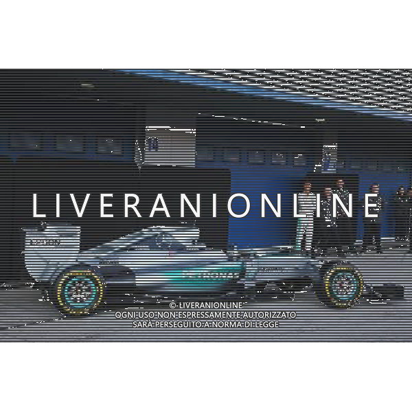 The Mercedes AMG F1 W06 is revealed. 01.02.2015. Formula One Testing, Day One, Jerez, Spain. AG ALDO LIVERANI SAS ONLY ITALY