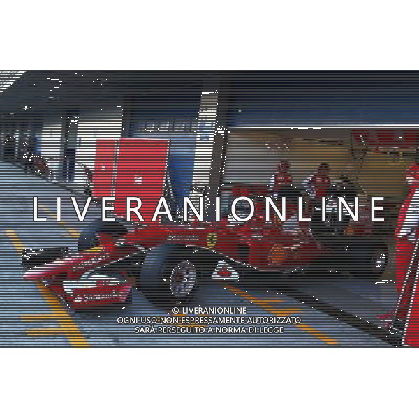 Sebastian Vettel (GER) Ferrari SF15-T leaves the pits. 01.02.2015. Formula One Testing, Day One, Jerez, Spain. AG ALDO LIVERANI SAS ONLY ITALY