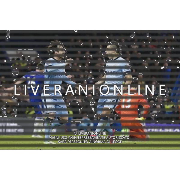 Manchester City\'s David Silva (left) celebrates with Sergio Aguero (right) after scoring his sides equalising goal to make the score 1-1 Photographer Craig Mercer/CameraSport Football - Barclays Premiership - Chelsea v Manchester City - Saturday 31st January 2015 - Stamford Bridge - London Ã‚Â© CameraSport - 43 Linden Ave. Countesthorpe. Leicester. England. LE8 5PG - Tel: +44 (0) 116 277 4147 - admin@camerasport.com - www.camerasport.com ag aldo liverani sas only italy