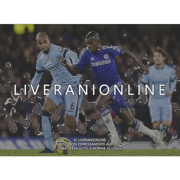Chelsea\'s Ramires vies for possession with Manchester City\'s Fernando Photographer Craig Mercer/CameraSport Football - Barclays Premiership - Chelsea v Manchester City - Saturday 31st January 2015 - Stamford Bridge - London Ã‚Â© CameraSport - 43 Linden Ave. Countesthorpe. Leicester. England. LE8 5PG - Tel: +44 (0) 116 277 4147 - admin@camerasport.com - www.camerasport.com ag aldo liverani sas only italy