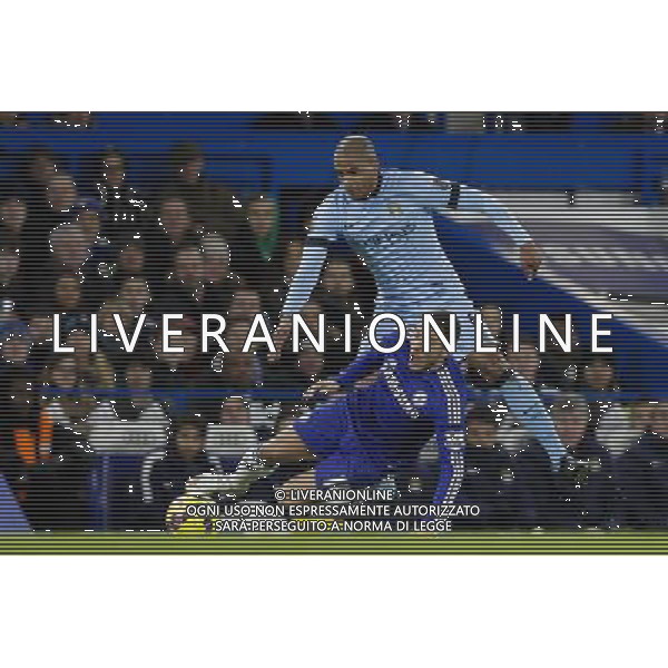 Chelsea\'s Eden Hazard fouled by Manchester City\'s Fernando, earning the latter a booking Photographer Craig Mercer/CameraSport Football - Barclays Premiership - Chelsea v Manchester City - Saturday 31st January 2015 - Stamford Bridge - London Ã‚Â© CameraSport - 43 Linden Ave. Countesthorpe. Leicester. England. LE8 5PG - Tel: +44 (0) 116 277 4147 - admin@camerasport.com - www.camerasport.com ag aldo liverani sas only italy