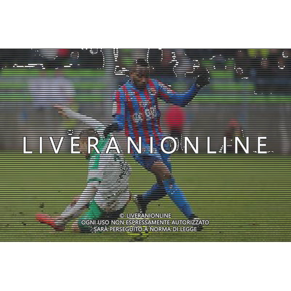Lenny NANGIS / Yohann MOLLO - 01.02.2015 - Caen / Saint Etienne - 23eme journee de Ligue 1 - Photo : Vincent Michel / Icon Sport AG ALDO LIVERANI SAS ONLY ITALY