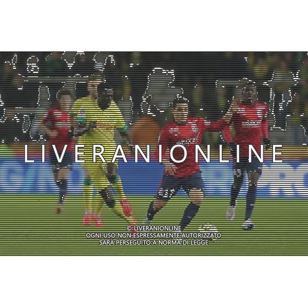 Marcos LOPES / Remi GOMIS - 31.01.2015 - Nantes / Lille - 23eme journee de Ligue 1 - Photo : Vincent Michel / Icon Sport AG ALDO LIVERANI SAS ONLY ITALY