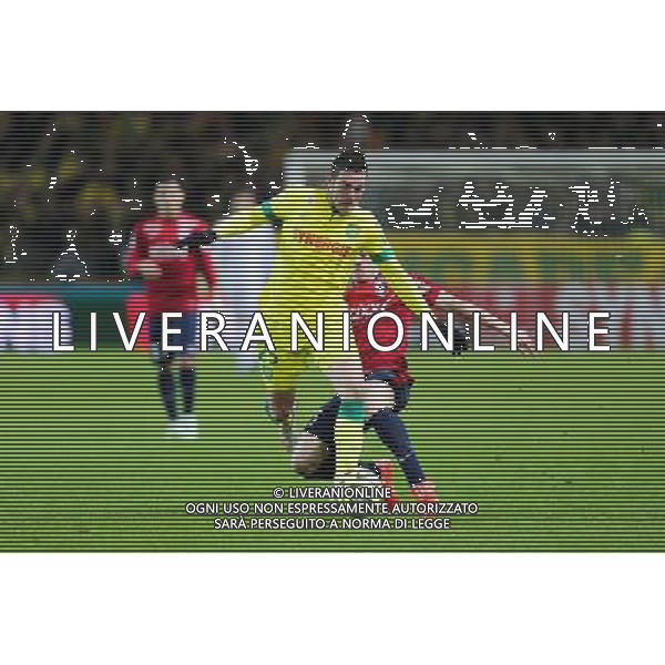 Jordan VERETOUT / Jonathan DELAPLACE - 31.01.2015 - Nantes / Lille - 23eme journee de Ligue 1 - Photo : Vincent Michel / Icon Sport AG ALDO LIVERANI SAS ONLY ITALY