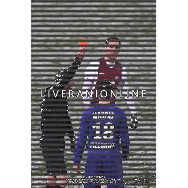 Expulsion Neal MAUPAY - 31.01.2015 - Metz / Nice - 23eme journee de Ligue 1 Photo : Fred Marvaux / Icon Sport