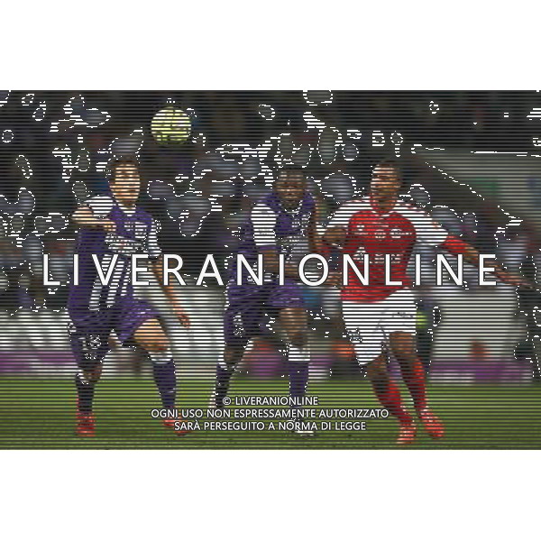 Oscar Trejo / David Ngog - 31.01.2015 - Toulouse / Reims - 23eme journee de Ligue 1 - Photo : Manuel Blondeau / Icon Sport /Agenzia Aldo Liverani sas - ITALY ONLY - EDITORIAL USE ONLY