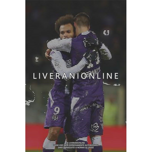Joie Martin Braithwaite / Aleksandar Pesic - 31.01.2015 - Toulouse / Reims - 23eme journee de Ligue 1 - Photo : Manuel Blondeau / Icon Sport /Agenzia Aldo Liverani sas - ITALY ONLY - EDITORIAL USE ONLY