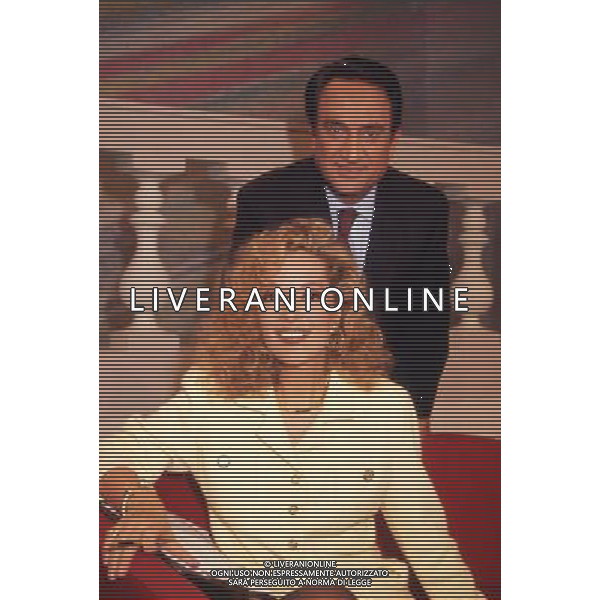RETROSPETTIVA SILVANA GIACOBINI NELLA FOTO SILVANA GIACOBINICON EMILIO FEDE AG ALDO LIVERANI SAS