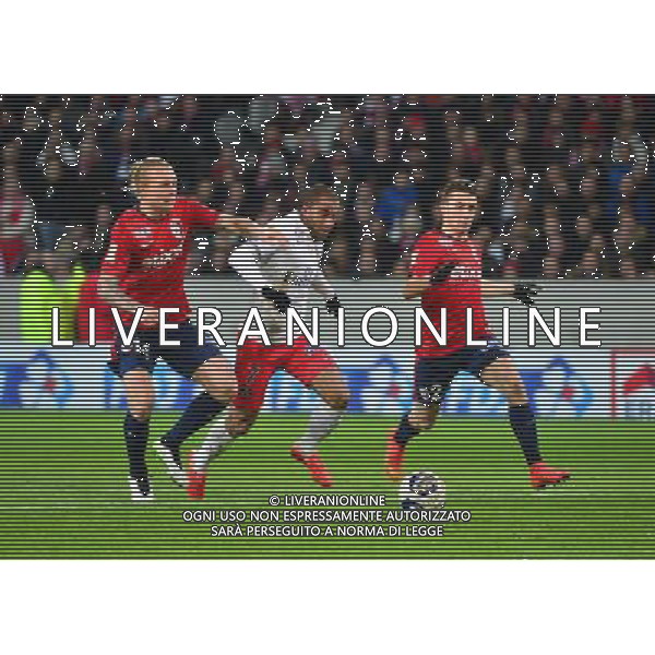 Simon KJAER / LUCAS / Sebastien CORCHIA - 03.02.2015 - Lille / Paris Saint Germain - 1/2Finale Coupe de la Ligue Photo : Dave Winter / Icon Sport /Agenzia Aldo Liverani sas - ITALY ONLY - EDITORIAL USE ONLY