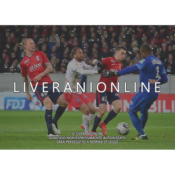 Simon KJAER / LUCAS / Sebastien CORCHIA / Vincent ENYEAMA - 03.02.2015 - Lille / Paris Saint Germain - 1/2Finale Coupe de la Ligue Photo : Dave Winter / Icon Sport /Agenzia Aldo Liverani sas - ITALY ONLY - EDITORIAL USE ONLY