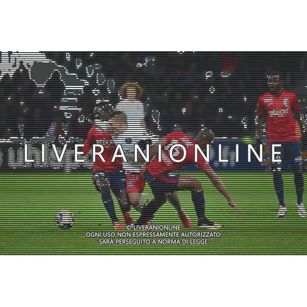 Idrissa GUEYE / Marco VERRATTI / Djibril SIDIBE - 03.02.2015 - Lille / Paris Saint Germain - 1/2Finale Coupe de la Ligue Photo : Dave Winter / Icon Sport /Agenzia Aldo Liverani sas - ITALY ONLY - EDITORIAL USE ONLY