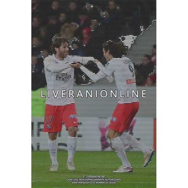 Joie Sherrer MAXWELL / Edinson CAVANI - 03.02.2015 - Lille / Paris Saint Germain - 1/2Finale Coupe de la Ligue Photo : Dave Winter / Icon Sport /Agenzia Aldo Liverani sas - ITALY ONLY - EDITORIAL USE ONLY