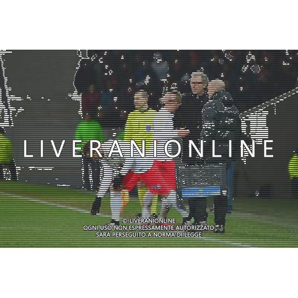 Yohan CABAYE / Marco VERRATTI / Laurent BLANC - 03.02.2015 - Lille / Paris Saint Germain - 1/2Finale Coupe de la Ligue Photo : Dave Winter / Icon Sport /Agenzia Aldo Liverani sas - ITALY ONLY - EDITORIAL USE ONLY