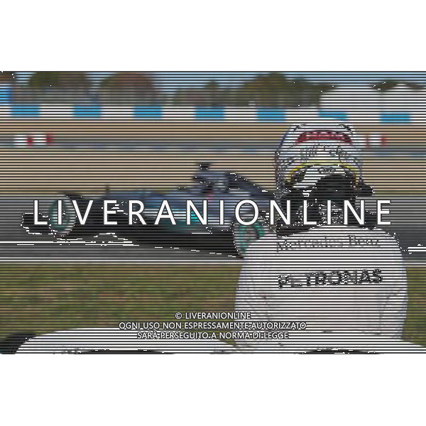 Lewis Hamilton (GBR) Mercedes AMG F1 W06 stops on the circuit. 04.02.2015. Formula One Testing, Day Four, Jerez, Spain. AG ALDO LIVERANI SAS ONLY ITALY