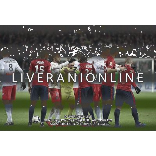 Altercation - 03.02.2015 - Lille / Paris Saint Germain - 1/2Finale Coupe de la Ligue Photo : Dave Winter / Icon Sport /AGENZIA ALDO LIVERANI SAS - ITALY ONLY - EDITORIAL USE ONLY