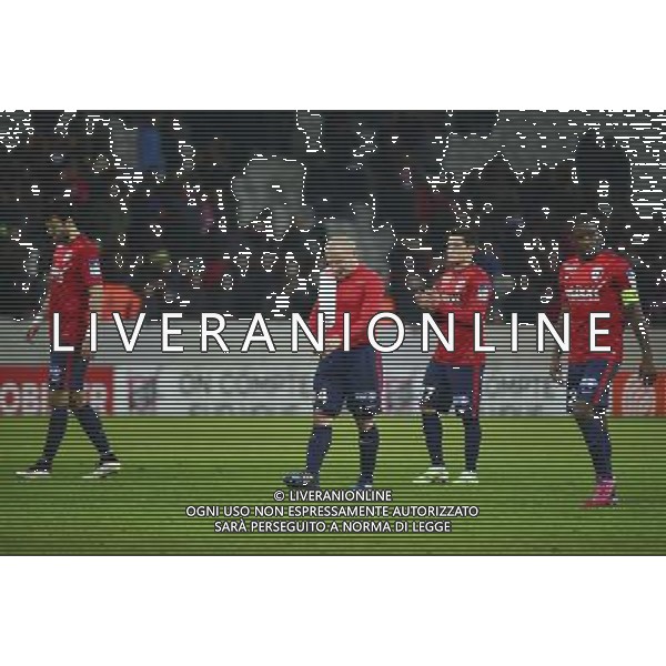 Deception Lille / Marko BASA / Florent BALMONT / Marco MESQUITA LOPES / Rio MAVUBA - 03.02.2015 - Lille / Paris Saint Germain - 1/2Finale Coupe de la Ligue Photo : Dave Winter / Icon Sport /AGENZIA ALDO LIVERANI SAS - ITALY ONLY - EDITORIAL USE ONLY
