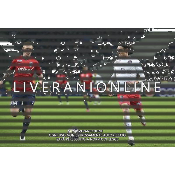 Edinson CAVANI / Simon KJAER - 03.02.2015 - Lille / Paris Saint Germain - 1/2Finale Coupe de la Ligue Photo : Dave Winter / Icon Sport /AGENZIA ALDO LIVERANI SAS - ITALY ONLY - EDITORIAL USE ONLY