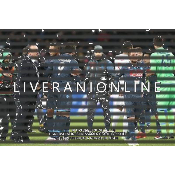 Coppa Italia TIM Cup 2014/2015 Quarti di Finale Napoli - 04.02.2015 Napoli-Inter Nella Foto:Esultanza Higuain e Napoli con Benitez /Ph.Mosca-Ag. Aldo Liverani