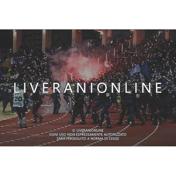 Supporters Bastia / Securite Police - 04.02.2015 - Monaco / Bastia - 1/2Finale Coupe de la Ligue Photo : Sebastien Nogier / Icon Sport AG ALDO LIVERANI SAS ONLY ITALY