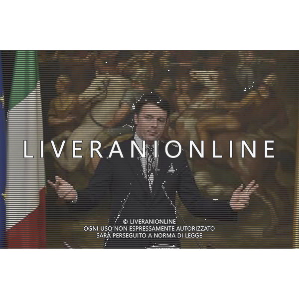 Il presidente del Consiglio italiano, Matteo Renzi, ha incontrato il nuovo primo ministro greco, Alexis Tsipras, a palazzo Chigi a Roma 03 febbraio 2015 ©Corradetti/Agenzia Aldo Liverani Sas