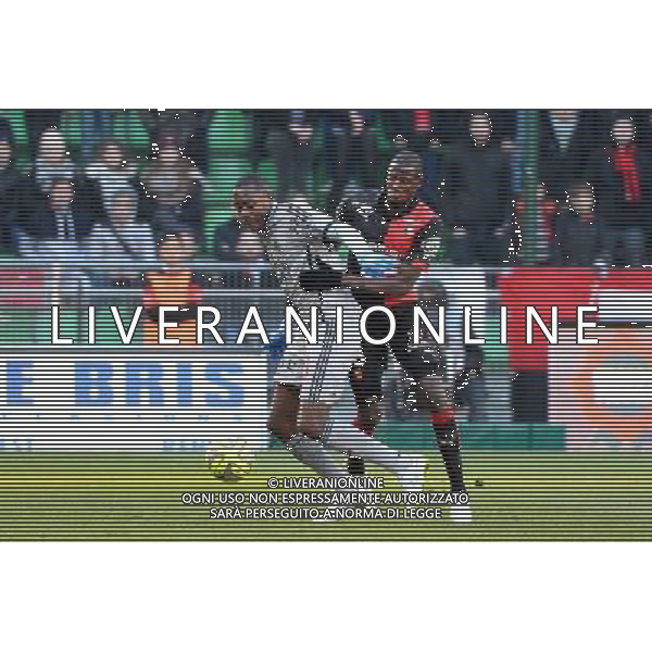 Giannelli IMBULA / Abdoulaye DOUCOURE - 07.02.2015 - Rennes / Marseille - 24eme journee de Ligue 1 Photo : Gaston Petrelli / Icon Sport AG ALDO LIVERANI SAS ONLY ITALY