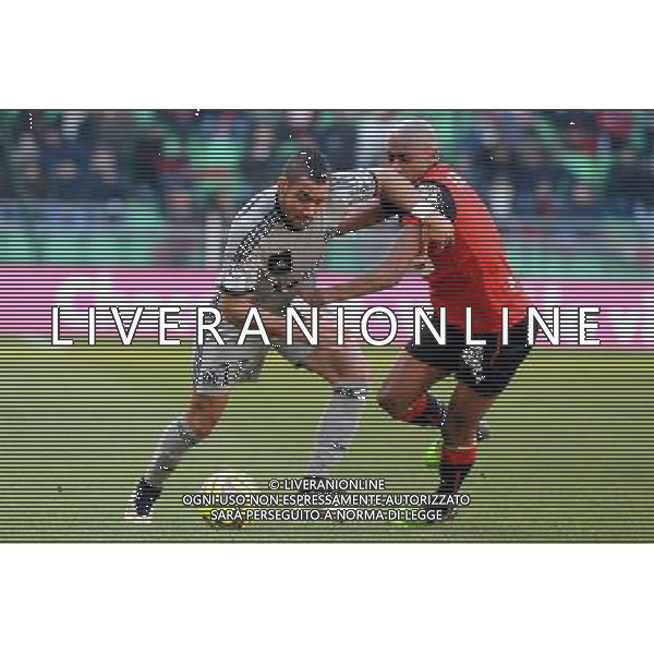 Dimitri PAYET / Gelson FERNANDES - 07.02.2015 - Rennes / Marseille - 24eme journee de Ligue 1 Photo : Gaston Petrelli / Icon Sport AG ALDO LIVERANI SAS ONLY ITALY